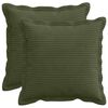 vidaXL Funda de almohada 2 uds. HOUTEN Verde 40 x 40 cm pana