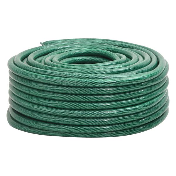 vidaXL Manguera de jard&iacute;n PVC verde 1" 100 m