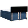 vidaXL Cama box spring con colch&oacute;n tela azul 140x200 cm