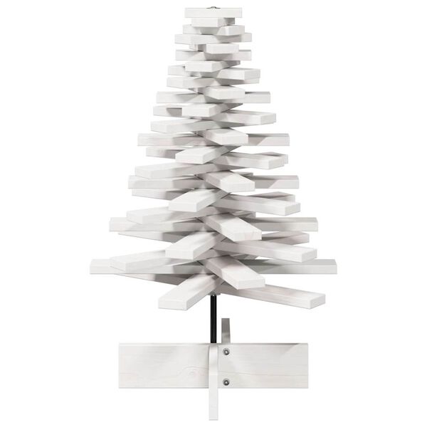 vidaXL &Aacute;rbol Navidad de adorno madera maciza pino blanco 80 cm