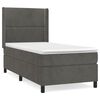 vidaXL Cama box spring con colch&oacute;n terciopelo gris oscuro 90x190 cm