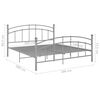 vidaXL Estructura de cama sin colchón metal gris 200x200 cm