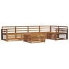 vidaXL Conjunto de sof&aacute;s de exterior 6 uds. Natural