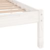 vidaXL Estructura de cama sin colch&oacute;n madera maciza blanco 140x200 cm