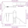 vidaXL Parque infantil de exterior de madera maciza de pino