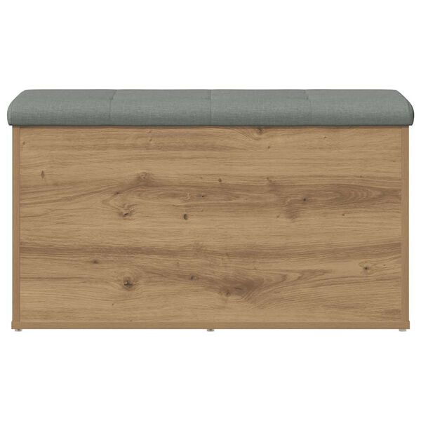 vidaXL Banco de almacenaje roble artesanal 82x42x45 cm madera de ingenier&iacute;a