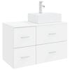 vidaXL Juego de muebles de ba&ntilde;o 2 uds. Blanco Madera de ingenier&iacute;a