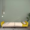 vidaXL Sof&aacute; cama de 2 plazas terciopelo amarillo
