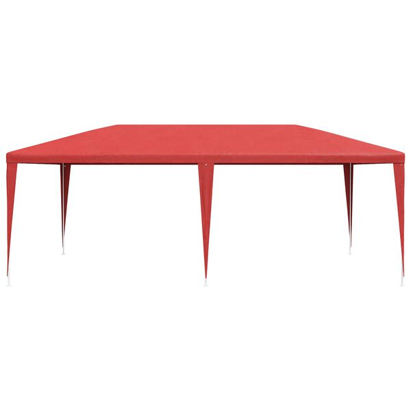 vidaXL Carpa de Fiesta Rojo 600 x 300 x 255 cm PE y acero