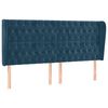 vidaXL Cabecero con orejas de terciopelo azul oscuro 203x23x118/128 cm
