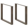 vidaXL Patas para mesa de comedor en forma de U (3 unidades, acero natural, 100 x 72-73 cm)
