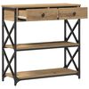 vidaXL Mesa de Consola Roble artisan 75 x 28 x 75 cm