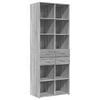 vidaXL Aparador alto madera de ingenier&iacute;a gris Sonoma 70x42,5x185 cm