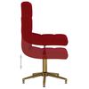vidaXL Sillas de comedor giratorias 4 uds terciopelo rojo tinto
