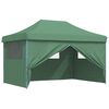 vidaXL Tienda de fiesta plegable Pop-Up con 4 paredes laterales verde