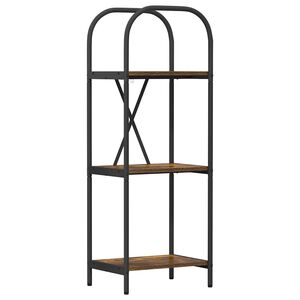 vidaXL Estante de libros 3 niveles 40 x 30 x 109 cm Roble ahumado