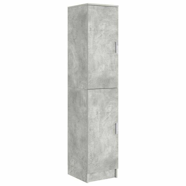 vidaXL Aparador alto Gris Concreto 35 x 39 x 168 cm