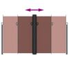vidaXL Toldo lateral retr&aacute;ctil marr&oacute;n 200x600 cm