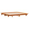 vidaXL Cama sin colch&oacute;n madera maciza de pino marr&oacute;n cera 160x200 cm