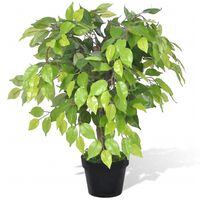 Planta enana artificial de ficus en maceta, 60 cm