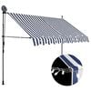 vidaXL Toldo manual retr&aacute;ctil con LED azul y blanco 300 cm