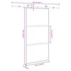 vidaXL Puerta corredera set herrajes vidrio templado aluminio