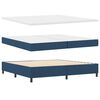 vidaXL Cama tipo Box Spring con colch&oacute;n Azul 200 x 200 cm tela