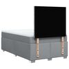 vidaXL Cama box spring con colch&oacute;n tela gris claro 120x200 cm