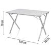 Campart Travel Mesa de camping enrollable Texas aluminio 110x70x70 cm