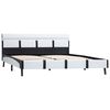 vidaXL Estructura de cama con LED cuero sintético blanco 160x200 cm