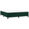 vidaXL Cama box spring con colch&oacute;n terciopelo verde oscuro 160x200 cm