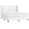 vidaXL Cama box spring con colch&oacute;n cuero sint&eacute;tico blanco 160x200 cm