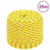 vidaXL Cuerda de barco polipropileno amarillo 6 mm 25 m