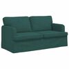 vidaXL Sof&aacute; 2 pcs Verde oscuro 162 x 80 x 85 cm tela