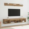 vidaXL Conjunto de mueble para TV de pared 5 pcs Roble artesanal