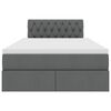 vidaXL Cama con almacenamiento y LED Gris oscuro 120 x 200 cm tela