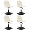 vidaXL Sillas de comedor giratorias 4 unidades terciopelo color crema