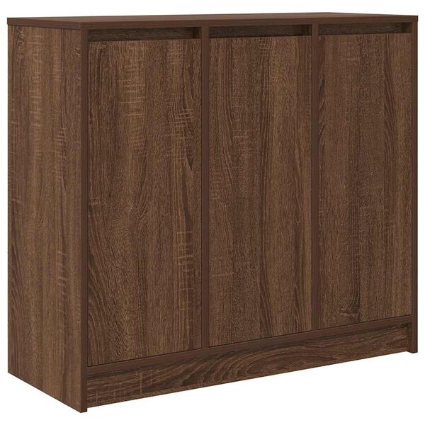 vidaXL Aparador roble marr&oacute;n 85x34x76 cm madera de ingenier&iacute;a