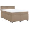 vidaXL Cama box spring con colch&oacute;n cuero sint&eacute;tico capuchino 160x200cm