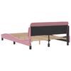 vidaXL Estructura de cama con cabecero Dover terciopelo rosa 120x200 cm