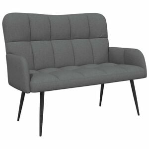 vidaXL Sof&aacute; de 2 Plazas Gris oscuro 115 x 61 x 87 cm Tela