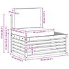 vidaXL Sof&aacute; modular de exterior con coj&iacute;n Natural 91 x 63 x 73 cm