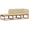 vidaXL Unidades de Sof&aacute; Seccional para Exterior 3 Pieza Natural
