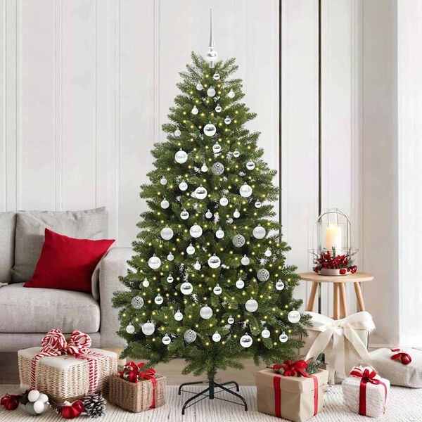 vidaXL Árbol de Navidad artificial Verde 180 cm PVC y Metal