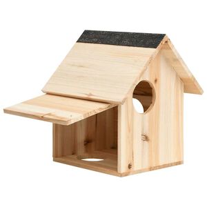 vidaXL Casa para ardillas madera maciza de abeto 26x25x29 cm
