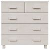 vidaXL Aparador HAMAR madera maciza de pino blanca 79x40x80 cm