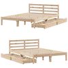 vidaXL Estructura de cama sin colch&oacute;n madera maciza de pino 120x190 cm