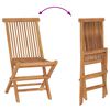 vidaXL Conjunto de comedor de jard&iacute;n 5 piezas madera maciza de teca