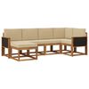 vidaXL Conjunto de sof&aacute;s de exterior 6 pcs Natural y Beige