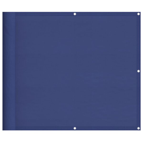 vidaXL Pantalla de balc&oacute;n 100% poli&eacute;ster Oxford azul 90x800 cm